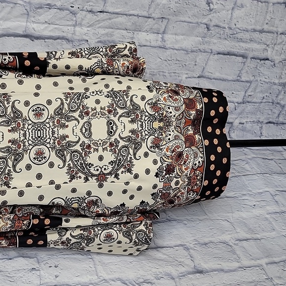 MELISSA PAIGE Paisley and Floral Bohemian Blouse Large - Picture 8 of 10